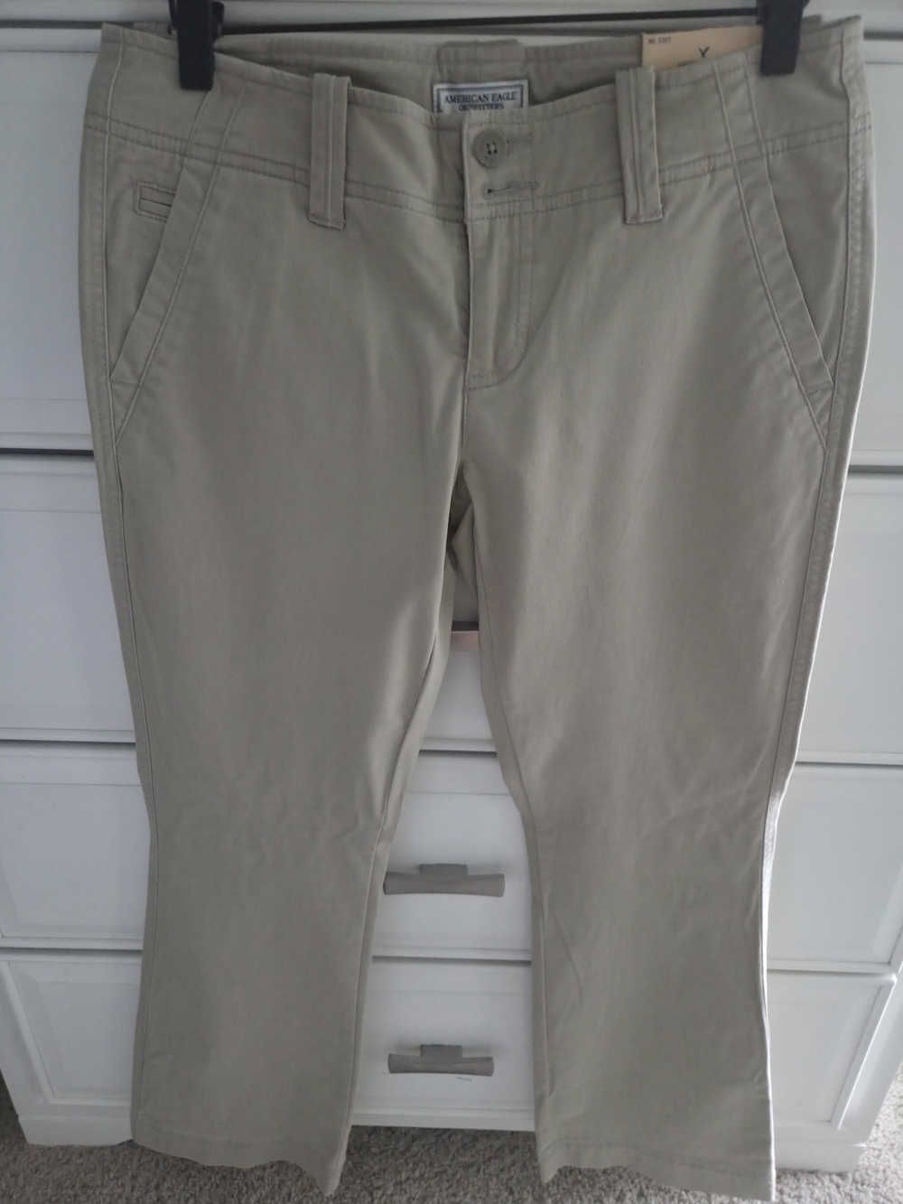 American Eagle Outfitters Women’s Khaki Slim Stretch Flare Pants